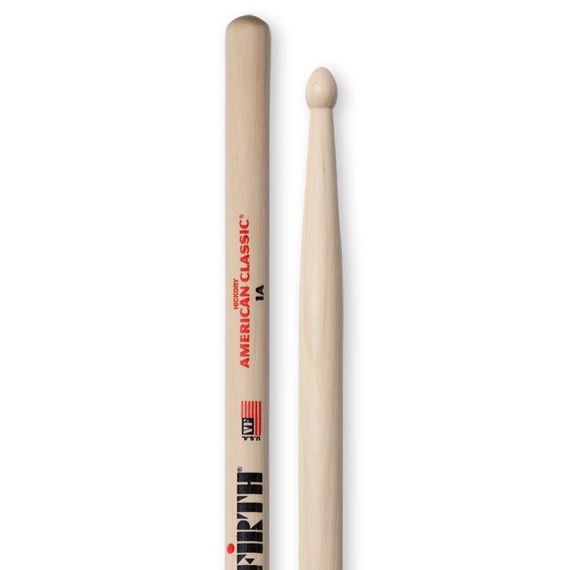 VIC FIRTH 1A барабанные палочки 1A с заостренным деревянным наконечником, материал - гикори, длина 1, изображение 2