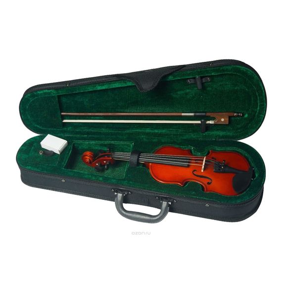 CREMONA GV-10 4/4 скрипка с футляром, смычком и канифолью.Верхняя дека: ель,Нижняя дека, обечайка, г