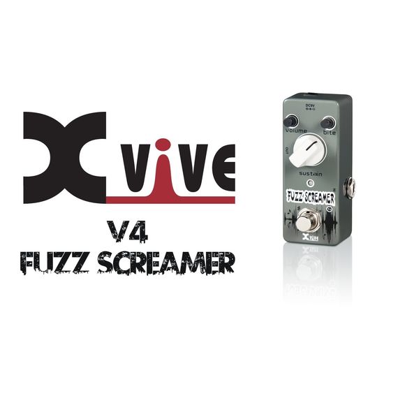 XVIVE V4 Fuzz Screamer Педаль эффектов гитариста, металлический мини-корпус, 9В