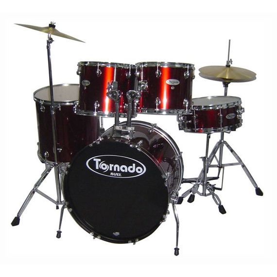 MAPEX TND5254TCDR Ударная установка из 5-ти барабанов "Tornado series": BD22*16, TT12*09, TT13*10, F