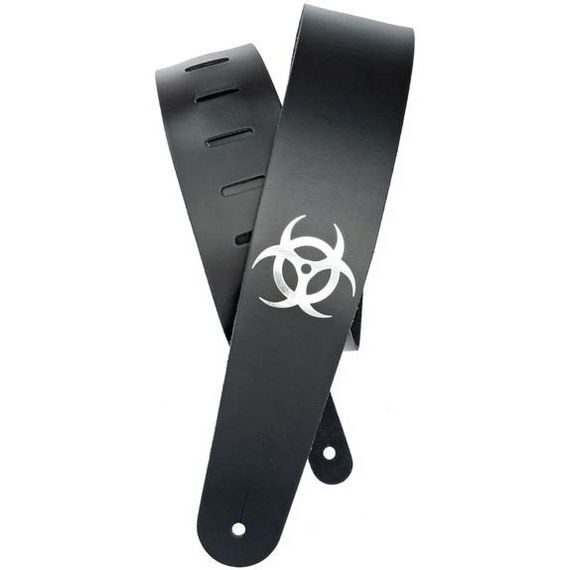 PLANET WAVES 25L-BIO Ремень для гитары кожаный с логотипом BIOHAZARD