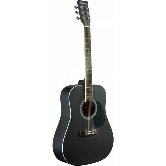 VESTON D-45 SP/BKS акустическая гитара, дредноут, черная, матовая.