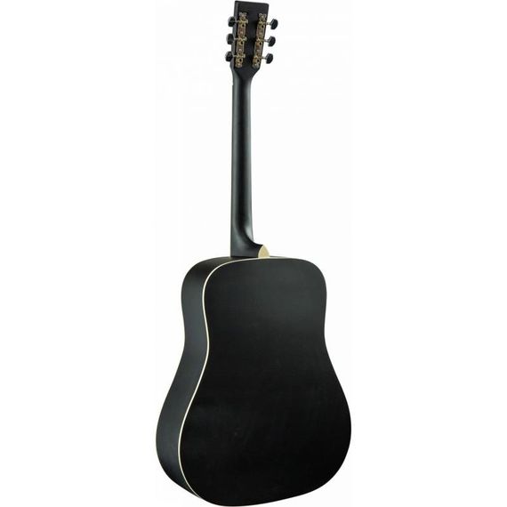 VESTON D-45 SP/BKS акустическая гитара, дредноут, черная, матовая.