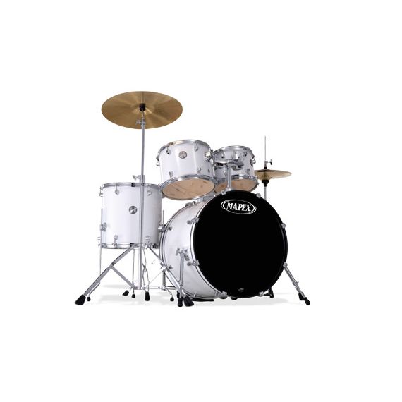 MAPEX VR5254SW Ударная установка из 5-ти барабанов "Voyager Series": BD22*16, SD14*5,5, TT12*9, TT13*10, FT16*16; стойки 330 серии, цвет Snow White VR5254SW