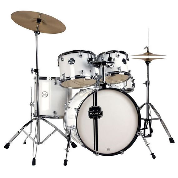 MAPEX VR5254SW Ударная установка из 5-ти барабанов "Voyager Series": BD22*16, SD14*5,5, TT12*9, TT13*10, FT16*16; стойки 330 серии, цвет Snow White VR5254SW