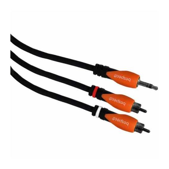 BESPECO SLYMSR180 Кабель готовый серии "SILOS", JACK stereo 3,5mm - 2 x RCA male, длина 1,8 м