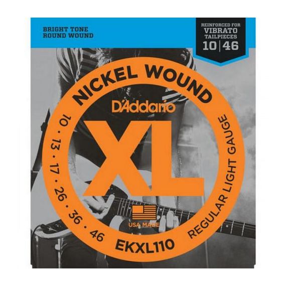 D'ADDARIO EKXL110 Набор 6 струн для гитары электро, сталь 010-046