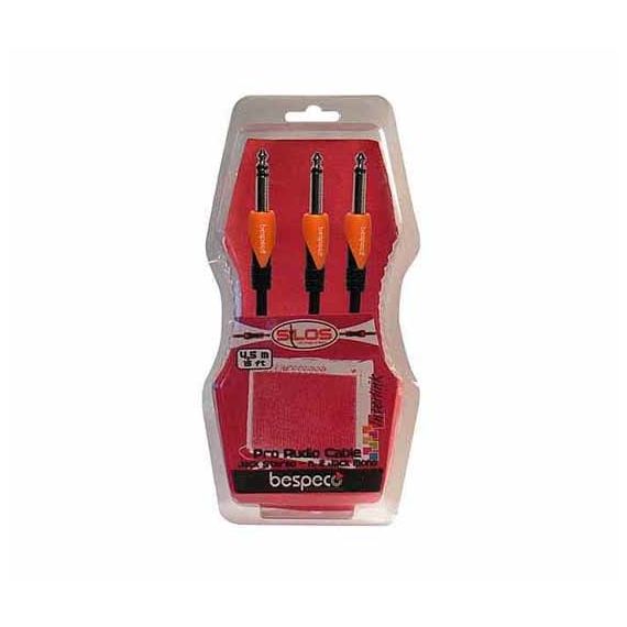 BESPECO SLYS2J180 Кабель готовый серии "SILOS", JACK stereo 6,3mm - 2 x JACK mono 6,3mm, длина 1,8м