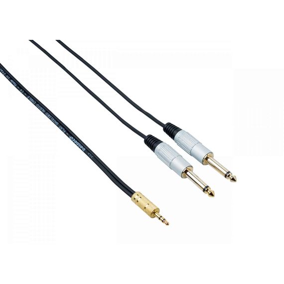 BESPECO RCX150 Кабель готовый инструментальный, серия "EAGLE", JACK stereo - 2 x JACK mono, длина: 1