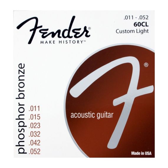 FENDER STRINGS NEW ACOUSTIC 60CL PH0S BRONZE 11-52 струны для акустической гитары, фосфорированная б