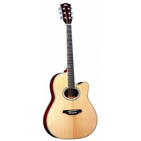 FINA GUITARS FA-668C Гитара акустическая "Grand Auditorium", в/дека - ель, н/дека и обечайки - красн