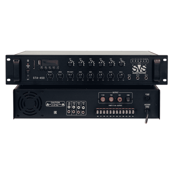 SVS Audiotechnik STA-450 Микшер-усилитель на 6 зон, мощностью 450 Вт.70/100 В