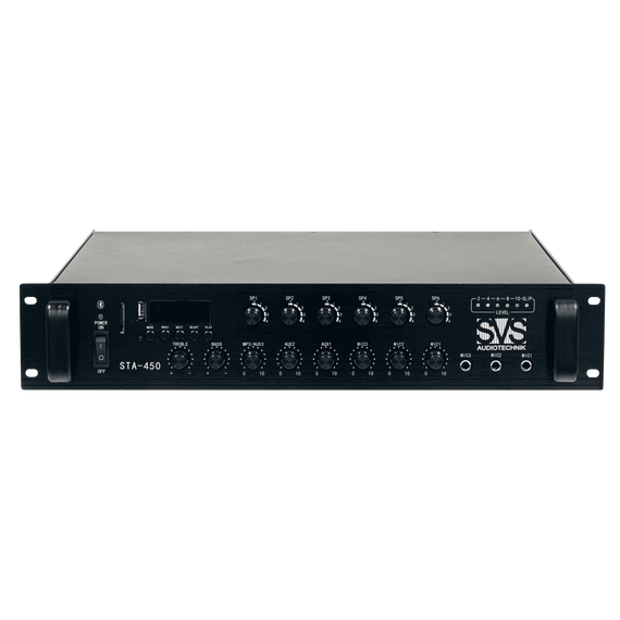 SVS Audiotechnik STA-450 Микшер-усилитель на 6 зон, мощностью 450 Вт.70/100 В, изображение 4