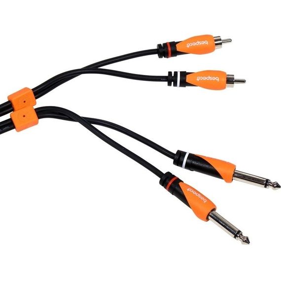BESPECO SLY2JR180 Кабель готовый серии "SILOS", 2*JACK mono 6,3mm, длина1,8м
