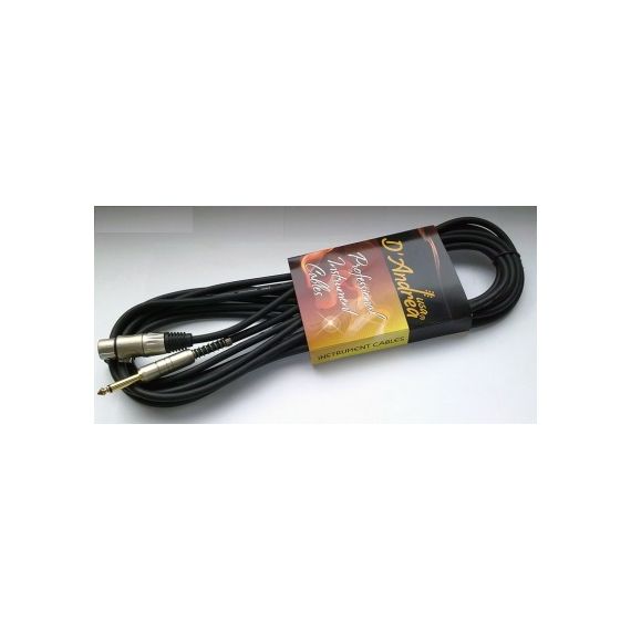 D'ANDREA MCG-20 Шнур микрофонный XLR(F)-Jack, 6 м, черный/D'Andrea MCG-20