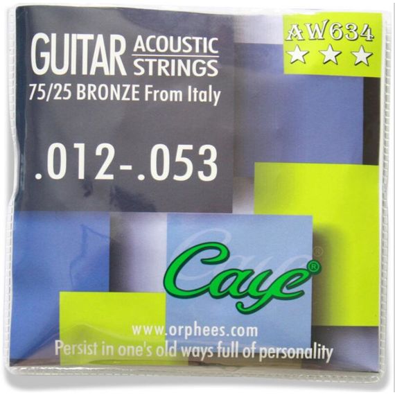 ORPHEE AW634 Струны для акустической гитары, 75/25 Bronze, 12-53