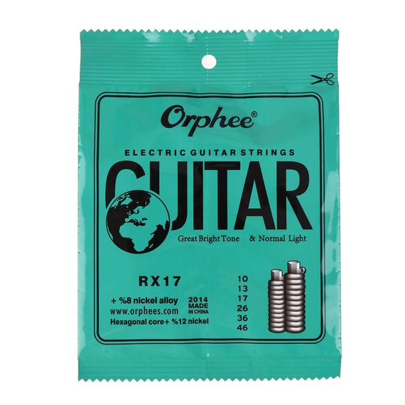 ORPHEE RX17 Струны для электрогитары, сталь, обмотка из сплава никеля, 10-46