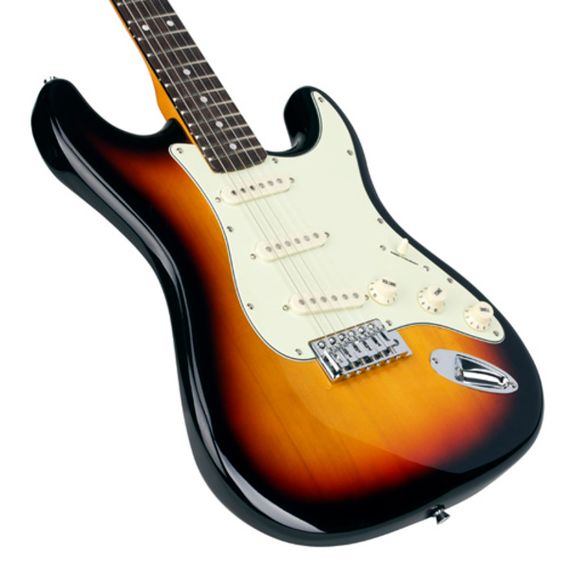 SX SST57+/3TS Электрогитара, stratocaster, корпус: ольха, гриф: клён, накладка: клён, 21 лад,