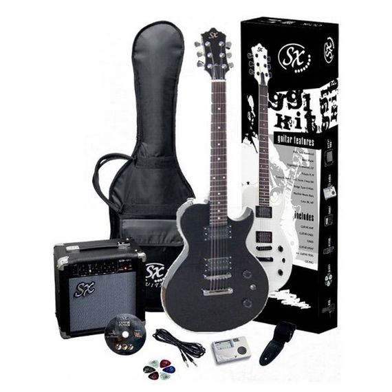 SX GG1K/BK Набор, электрогитара GG1 les paul: корпус: липа, гриф: клен, накладка: палисандр, 22 лада