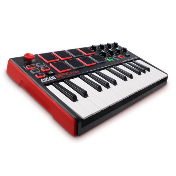 AKAI PRO MPK MINI MK2 USB миди клавиатура с уменьшенными клавишами, 25 клавиш,8 MPC пэдов, 8 ручек д