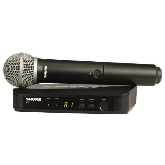 SHURE BLX24RE/PG58 K3E 606-638 MHz радиосистема вокальная с ручным передатчиком PG58. Кронштейны для