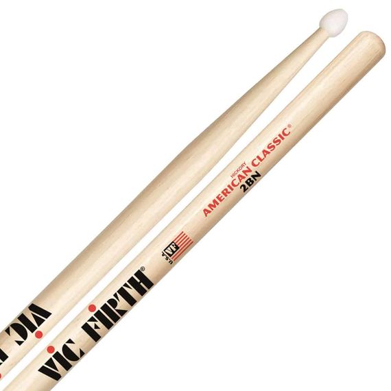 VIC FIRTH 2BN барабанные палочки, тип 2B с нейлоновым наконечником,