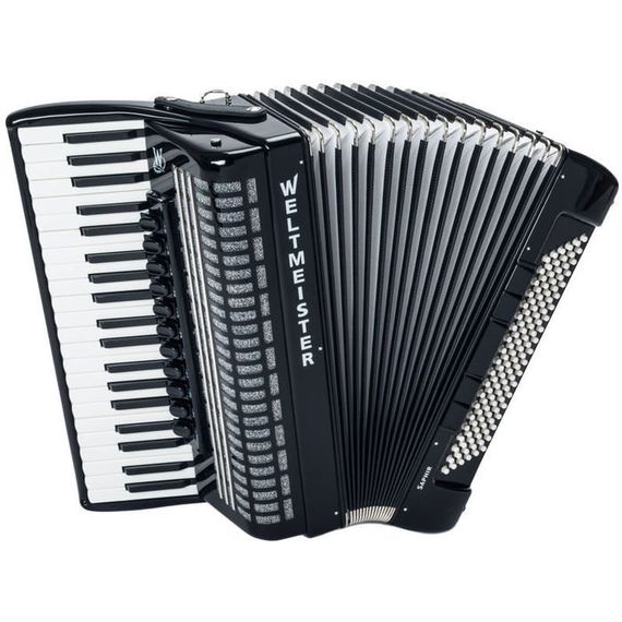 Saphir-IV-120/41-BK Saphir Аккордеон 41/120/IV/11/5, черный, с ремнями и чехлом, Weltmeister