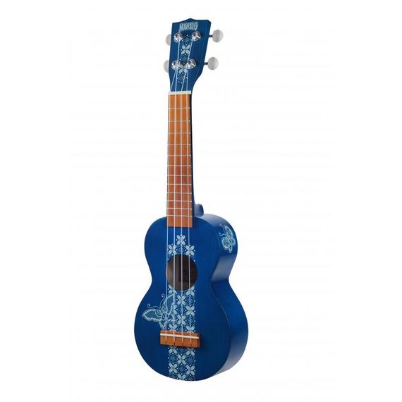 MAHALO MK1BATBU Укулеле с чехлом, цвет Transparent Blue, с рисунком