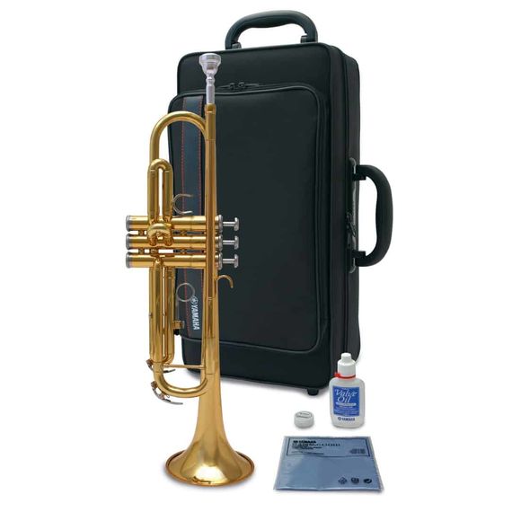 YAMAHA YTR-3335 труба Bb студенческая, yellow brass, лак - золото, изображение 2