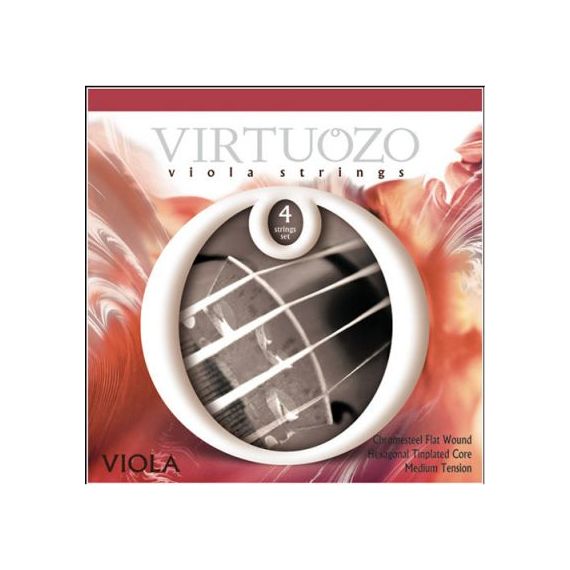 VIRTUOZO 00345 Набор 4 струны для альта, хромсталь, струны A, D, G, С, материал струн хромсталь
