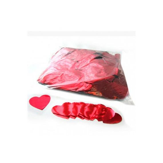 GLOBAL EFFECTS Металлизированное конфетти Сердца 4,1см Красный
