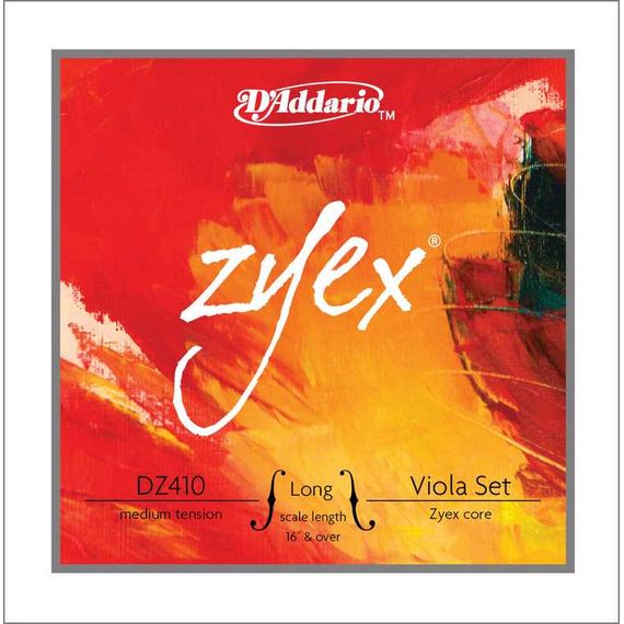 D'ADDARIO DZ410 Набор 4 струн для Альта cинтетик Витые ZYEX. витые. свиток. упаковка ADGС.