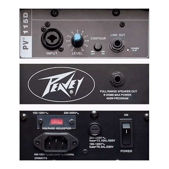 PEAVEY PV 115D Акустическая система активная, 800Вт, 1x15", 1x 1,4", 46-21000гц , усилитель класса D.