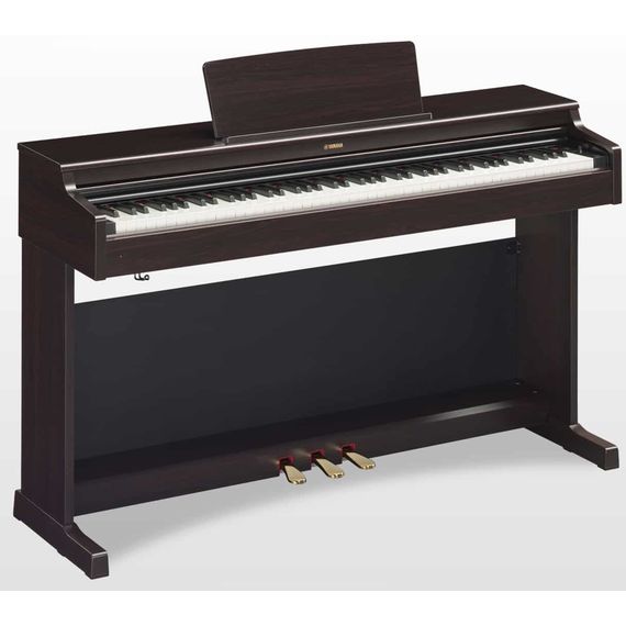 YAMAHA YDP-164R цифровое фортепиано, цвет Dark Rosewood. Клавиатура GH3 с синтетическими покрытием из слоновой кости и черными клавишами из черного дерева, Процессор CFX, Полифония 192, Усилитель 20Вт х 2, Динамики 12 см х 2, Мобильное приложение Smart Pianist