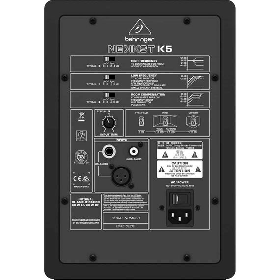 BEHRINGER K5 активный 2-х полосный студийный монитор 5``, bi-amp, 100 Вт, изображение 2