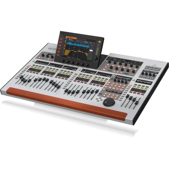 BEHRINGER WING цифровой микшер, 48 каналов, 24 фейдера, 10" сенсорный экран, 8FX, 16MIX, 8MATRIX, 4MAIN, 3хAES50, USB 2.0 audio