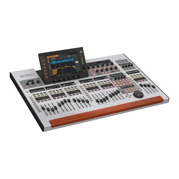 BEHRINGER WING цифровой микшер, 48 каналов, 24 фейдера, 10" сенсорный экран, 8FX, 16MIX, 8MATRIX, 4MAIN, 3хAES50, USB 2.0 audio