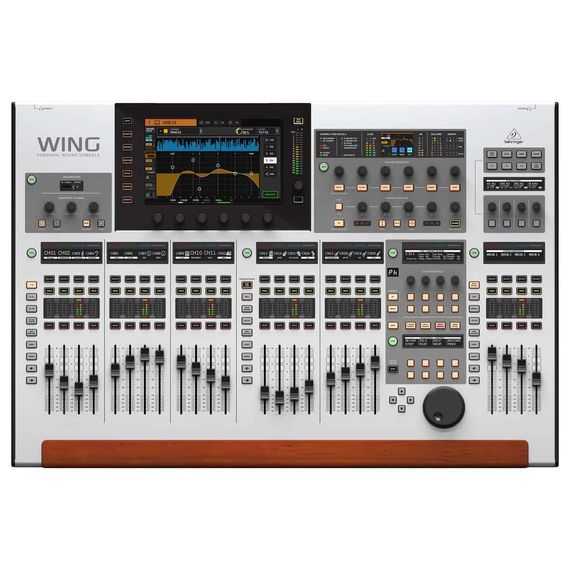BEHRINGER WING цифровой микшер, 48 каналов, 24 фейдера, 10" сенсорный экран, 8FX, 16MIX, 8MATRIX, 4MAIN, 3хAES50, USB 2.0 audio