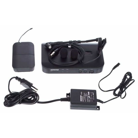 SHURE BLX14E/B98 M17 радиосистема с инструментальным микрофоном WB98H/C на гусиной шее, 662-686 МГц,
