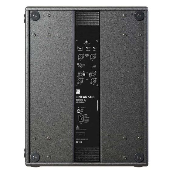 HK AUDIO LINEAR SUB 1800 A активный сабвуфер, 1x18`, 1200Вт, 132 дБ (пик), 42Гц-Xover, резьба M20, цвет черный