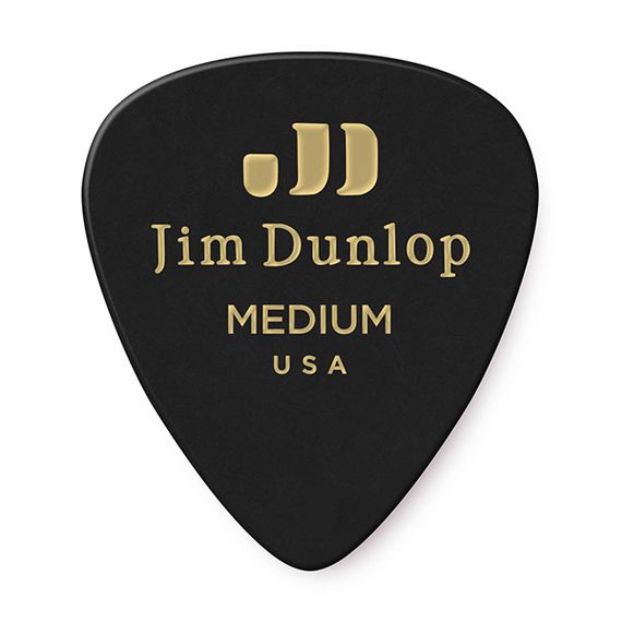 DUNLOP 4830-03 Genuine Celluloid медиаторs, 4 толщины, черные