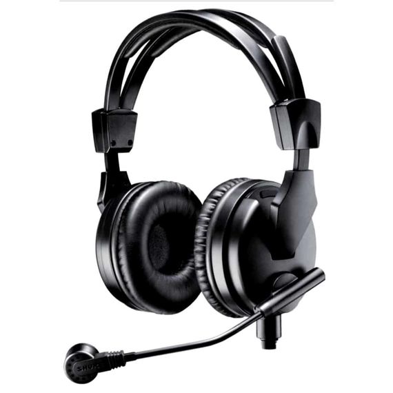 SHURE SHURE BRH50M-LC Двусторонняя гарнитура для телевещания закрытые накладные наушники, динамический кардиоидный микрофон, без кабеля.