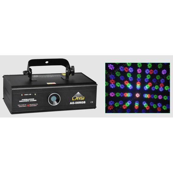 LAYU AG-08RGB Лазер RGB, 128 встроенных программ, авто и звуковая активация