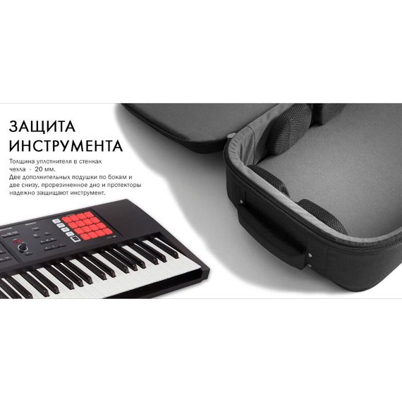 BAG&music Keyboard_61 PRO черный Полужесткий чехол для синтезатора, клавишных инструментов, изображение 5
