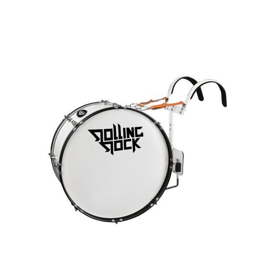 ROLLING ROCK JR-2212H WH Барабан маршевый БАС размер 22 х 12" (55*30 см), цвет - БЕЛЫЙ, с наплечными держателями, колотушка в комплекте