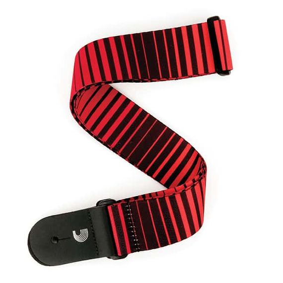 PLANET WAVES P20S1507 Rock Ремень для гитары, рисунок «Optical Stripes», красный