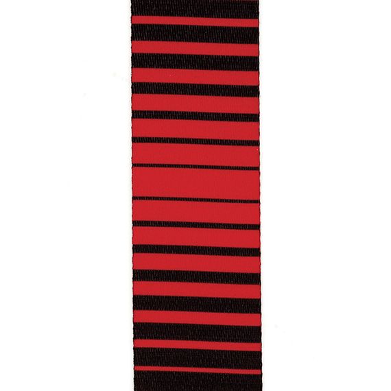 PLANET WAVES P20S1507 Rock Ремень для гитары, рисунок «Optical Stripes», красный, изображение 2