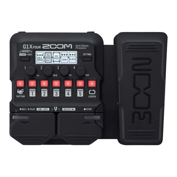 ZOOM G1X FOUR Гитарный процессор включает в себя 70 эффектов и моделей усилителей