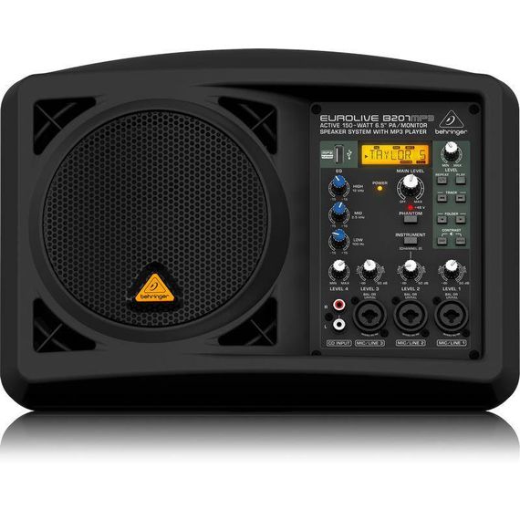 BEHRINGER B207MP3 активная акустическая мини-система/монитор 125Вт (пик150Вт) c 3-полосным эквалайзером и MP3 плеером