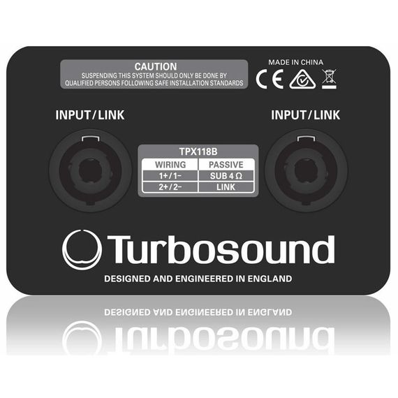 TURBOSOUND TPX118B PERFORMER TPX118B пассивный сабвуфер прямого излучения 18", 4 Ом, 600Вт RMS/2400Вт пик,